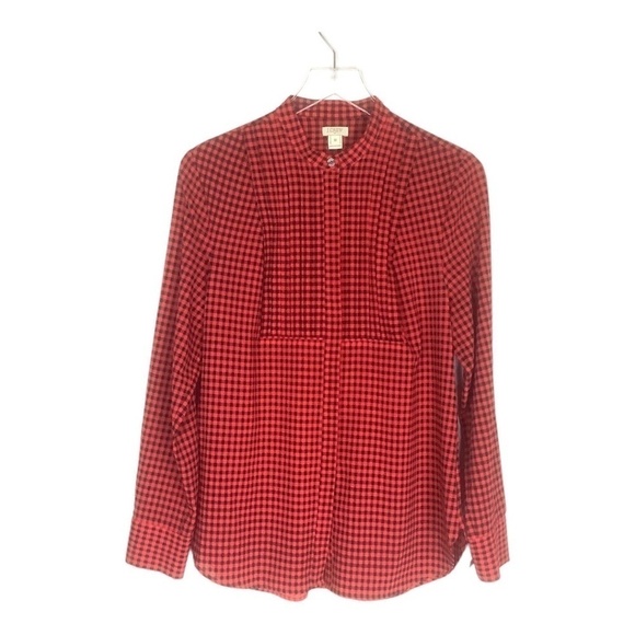 J.Crew Drapey Tuxedo Blouse Top M - Picture 3 of 12